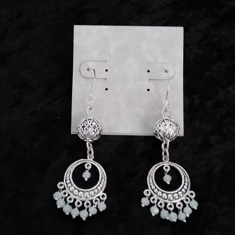 Chandelier Sterling Silver Earrings - Hand Made - Picture 2 of 3